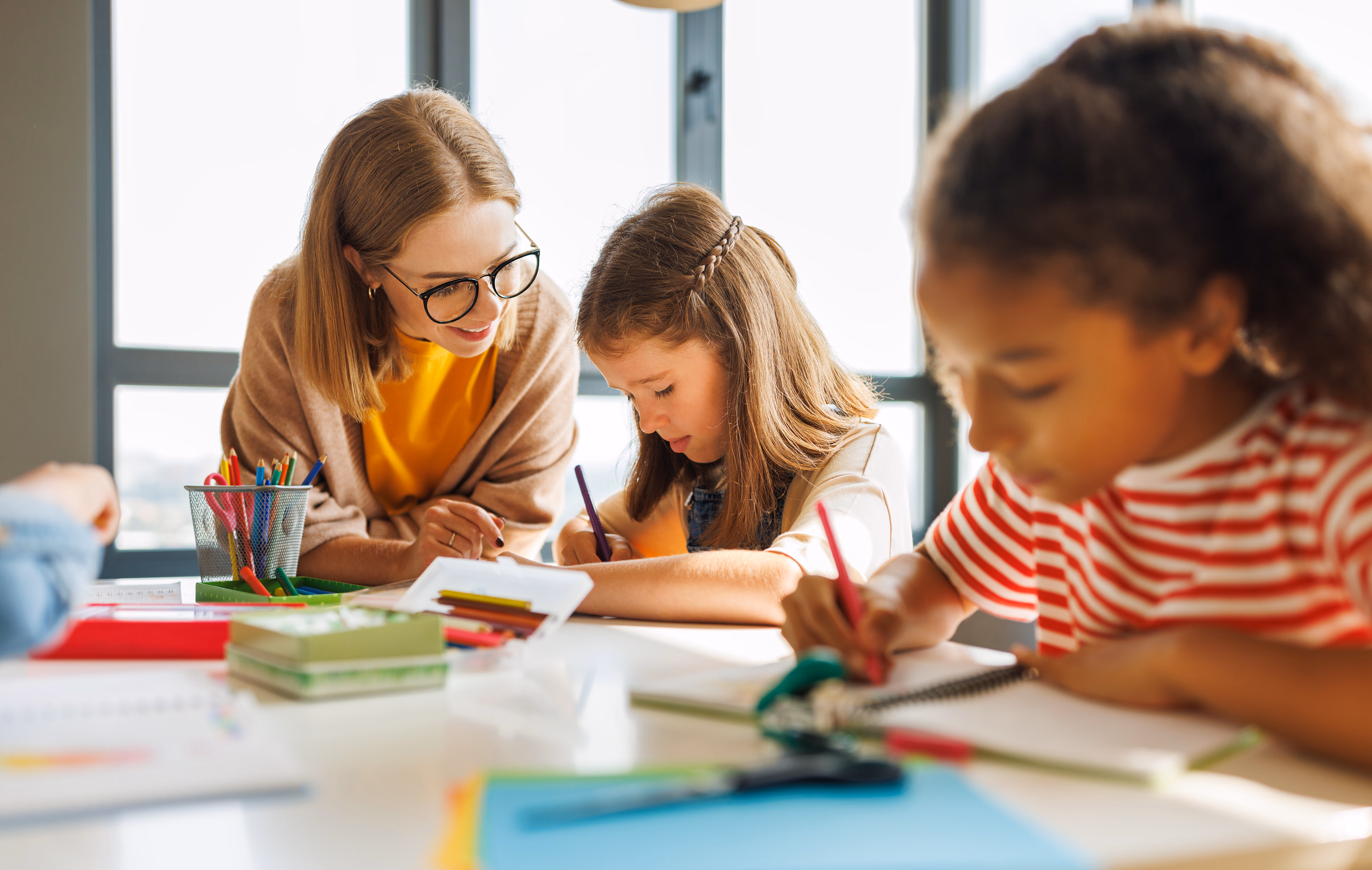 Children in a classroom