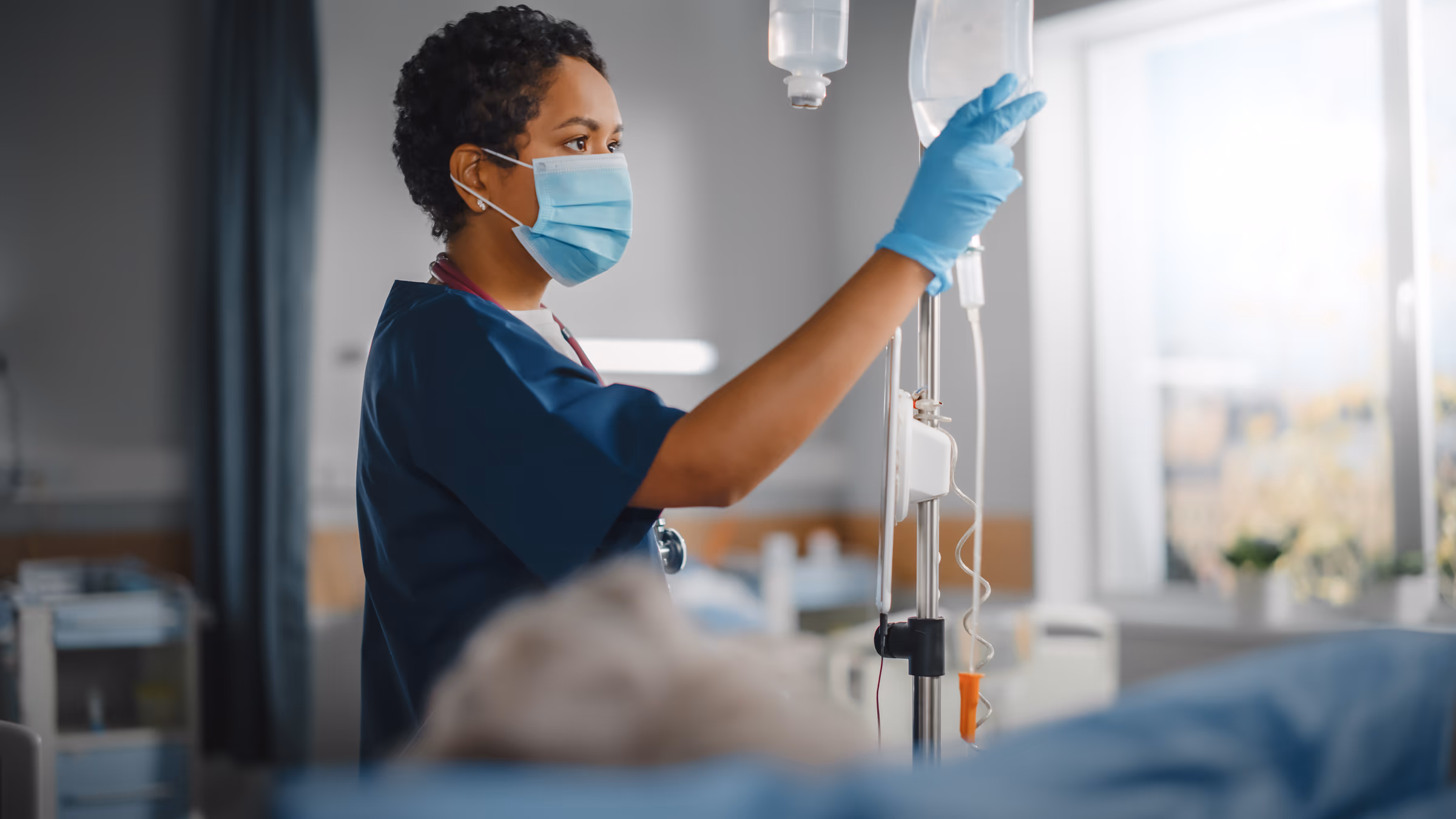 Healthcare professional in a clinical environment